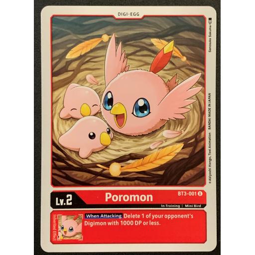 Poromon | BT3-001 | Uncommon