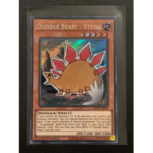 Doodle Beast - Stego | BLCR-EN032 | Secret Rare | 1st Edition