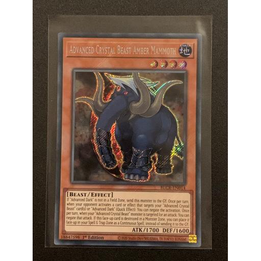 Advanced Crystal Beast Amber Mammoth | BLCR-EN014 | Secret Rare | 1st Edition