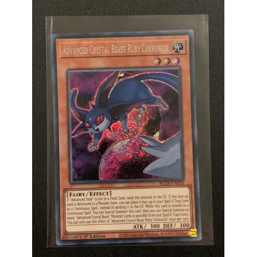 Advanced Crystal Beast Ruby Carbuncle | BLCR-EN010 | Secret Rare | 1st Edition