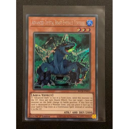 Advanced Crystal Beast Emerald Tortoise | BLCR-EN012 | Secret Rare | 1st Edition