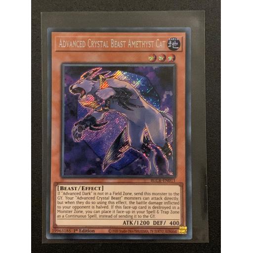 Advanced Crystal Beast Amethyst Cat | BLCR-EN011 | Secret Rare | 1st Edition