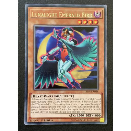 Lunalight Emerald Bird | LED4-EN046 | Rare | 1st Edition