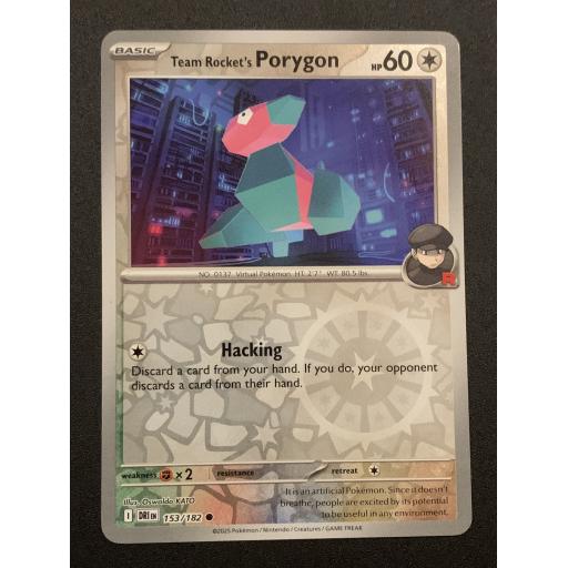 Team Rocket's Porygon 153/182 - Reverse Holo Common