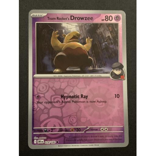 Team Rocket's Drowzee 079/182 - Reverse Holo Common