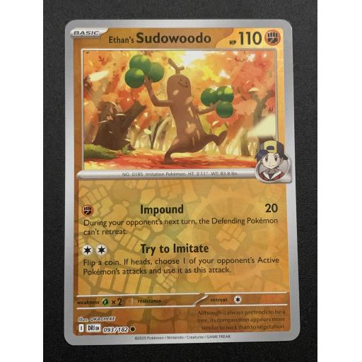 Ethan's Sudowoodo 093/182 - Reverse Holo Common