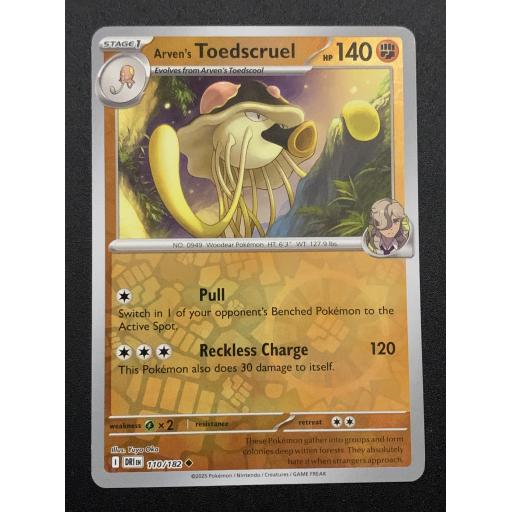 Arven's Toedscruel 110/182 - Reverse Holo Uncommon