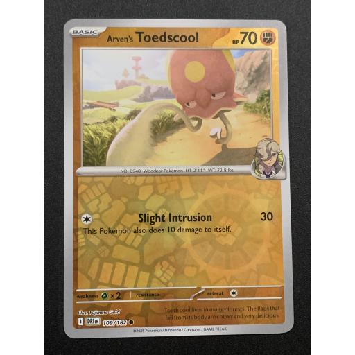 Arven's Toedscool 109/182 - Reverse Holo Common