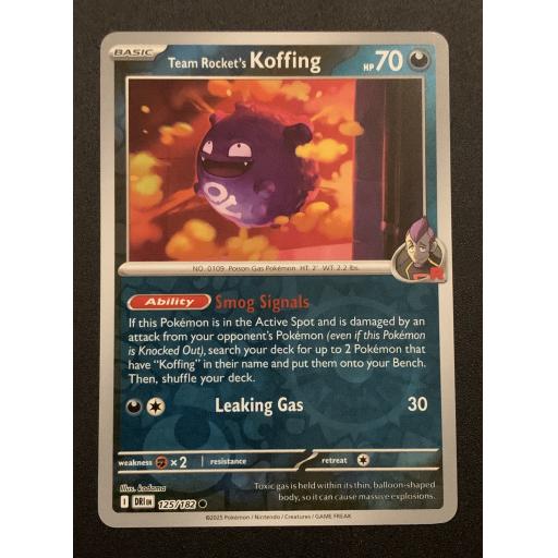 Team Rocket's Koffing 125/182 - Reverse Holo Common