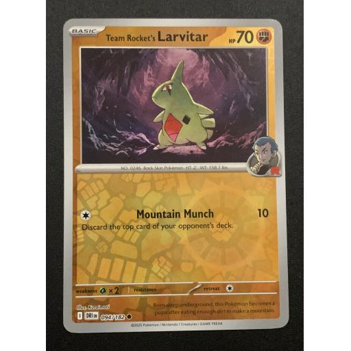 Team Rocket's Larvitar 094/182 - Reverse Holo Common