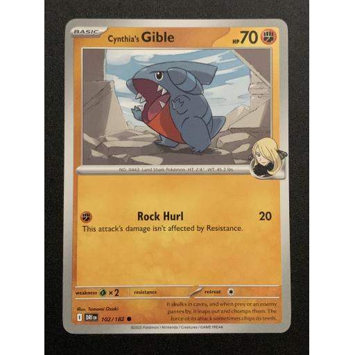 Cynthia's Gible 102/182 - Common