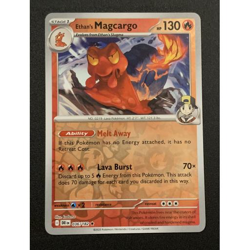 Ethan's Magcargo 036/182 - Reverse Holo Rare