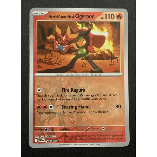Hearthflame Mask Ogerpon 044/182 - Reverse Holo Uncommon