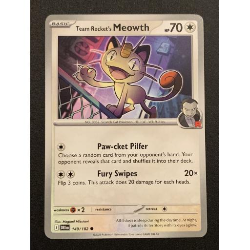 Team Rocket's Meowth 149/182 - Common