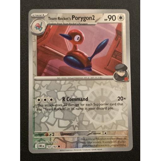 Team Rocket's Porygon2 154/182 - Reverse Holo Common
