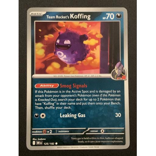 Team Rocket's Koffing 125/182 - Common
