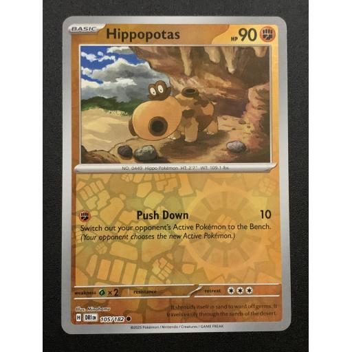 Hippopotas 105/182 - Reverse Holo Common