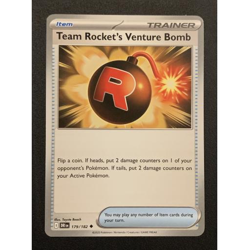 Team Rocket's Venture Bomb 179/182 - Uncommon