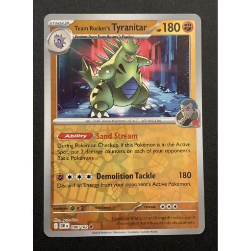 Team Rocket's Tyranitar 096/182 - Reverse Holo Rare