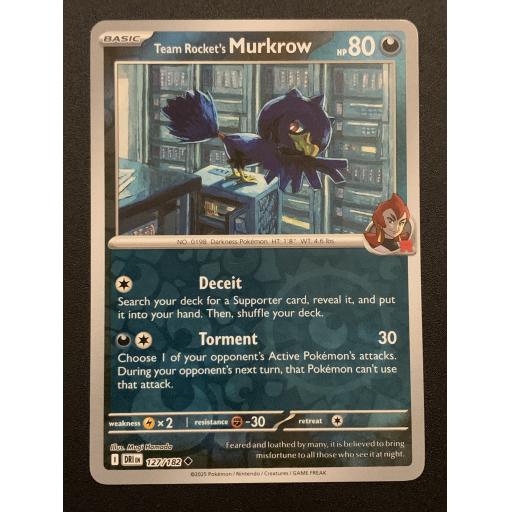 Team Rocket's Murkrow 127/182 - Reverse Holo Uncommon