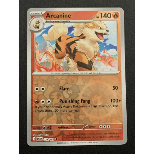 Arcanine 028/182 - Reverse Holo Uncommon