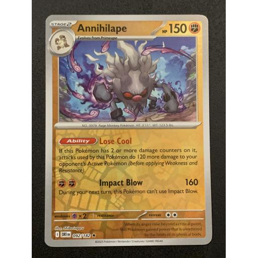 Annihilape 092/182 - Reverse Holo Rare