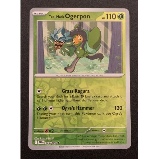 Teal Mask Ogerpon 026/182 - Reverse Holo Uncommon