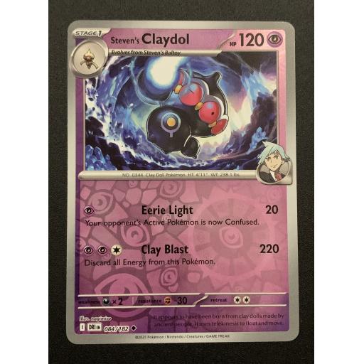 Steven's Claydol 084/182 - Reverse Holo Uncommon