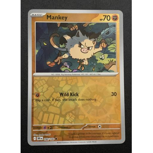 Mankey 090/182 - Reverse Holo Common