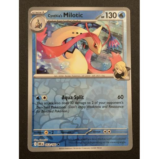 Cynthia's Milotic 053/182 - Reverse Holo Uncommon