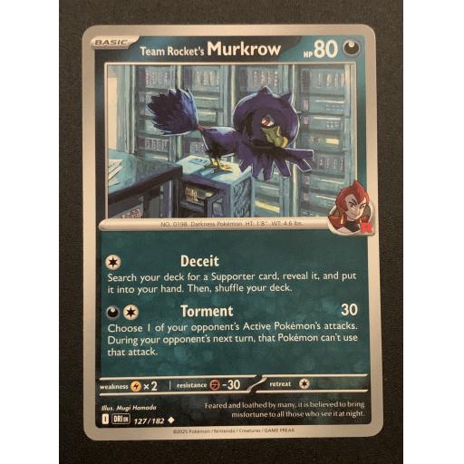 Team Rocket's Murkrow 127/182 - Uncommon