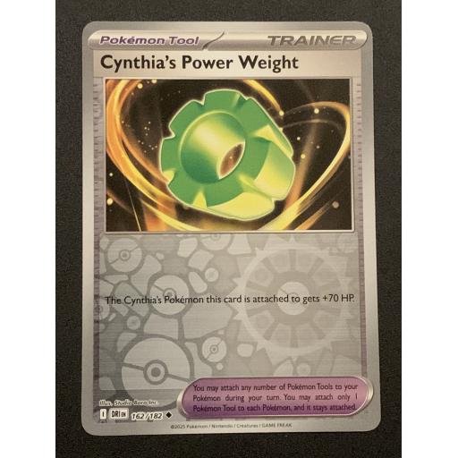 Cynthia's Power Weight 162/182 - Reverse Holo Uncommon